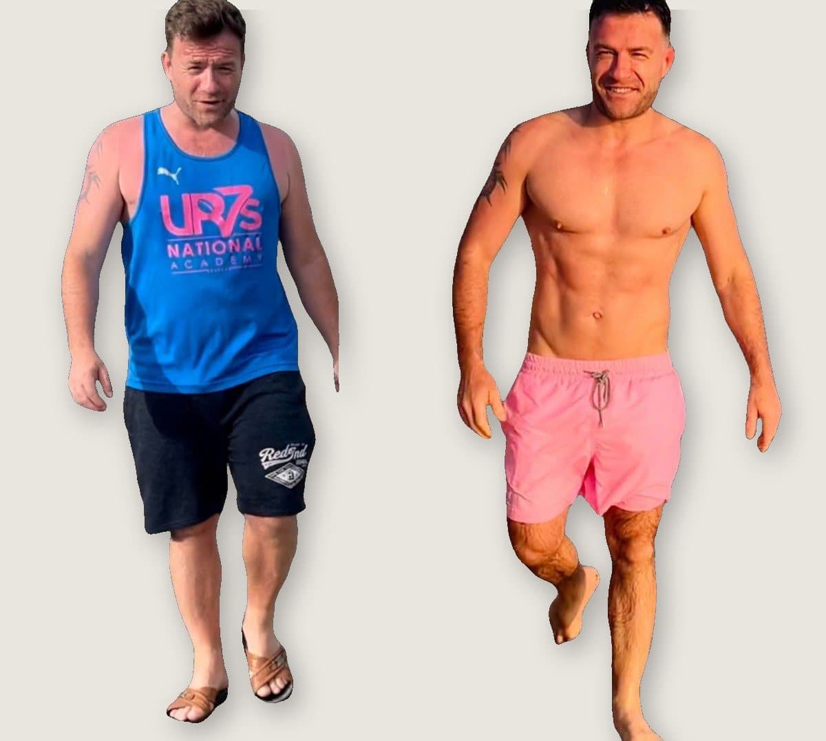Client 2: before on the left, after on the right
