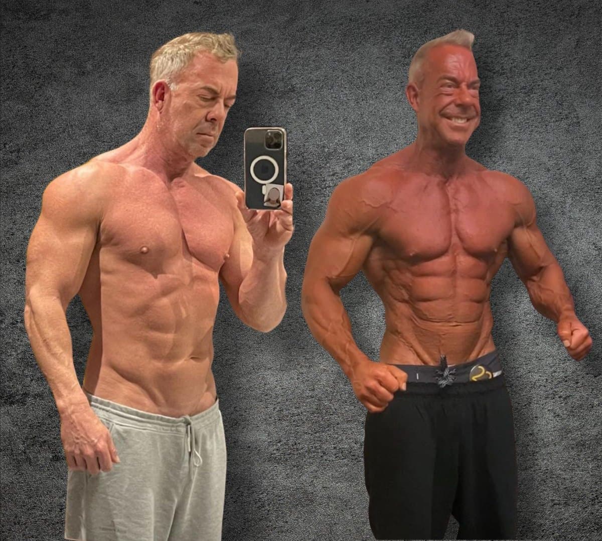 Client 8: before on the left, after on the right